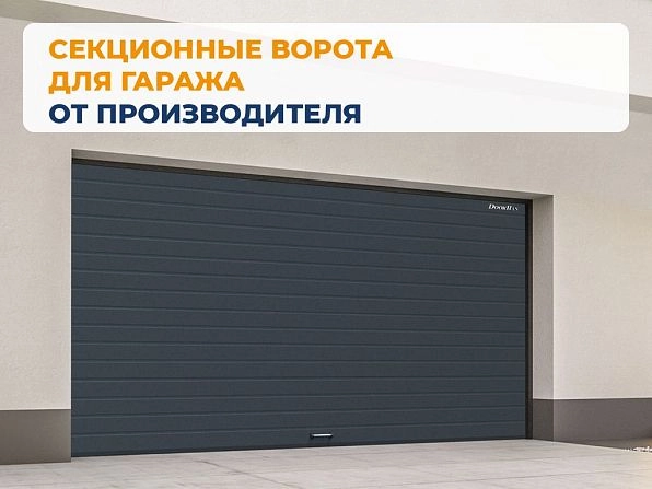 Секционные ворота 2500х2050 мм антрацитовые DoorHan rsd02, nizhnevartovsk.doorhan.ru