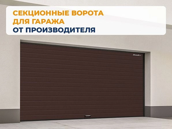 Секционные ворота 2500х2300 мм коричнево-красные DoorHan rsd02, nizhnevartovsk.doorhan.ru